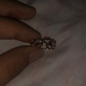 Right side up and upside down heart ring size 8 and rose gold